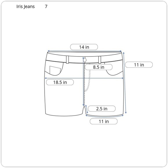 Iris Jeans Distressed Aztec Print Jean Shorts 7 - Picture 5 of 5